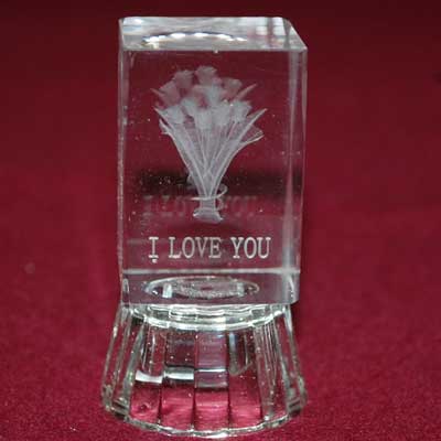 "Decorative Crystal Piece with I Love You Message-336-code003 - Click here to View more details about this Product